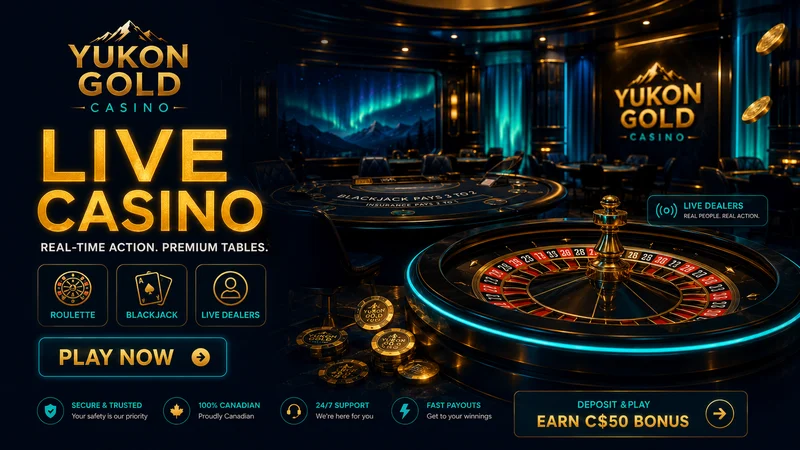Evolution live dealer roulette table streamed inside Yukon Gold Casino